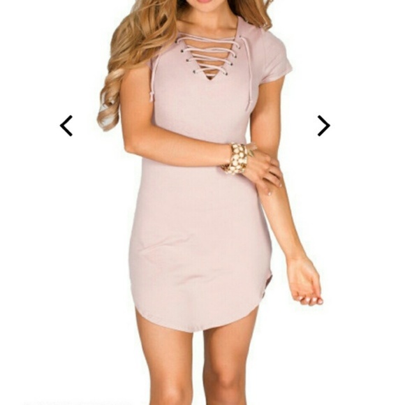Hearts & Hips Dresses & Skirts - CLEARANCE**Lace-Up Tunic Dress